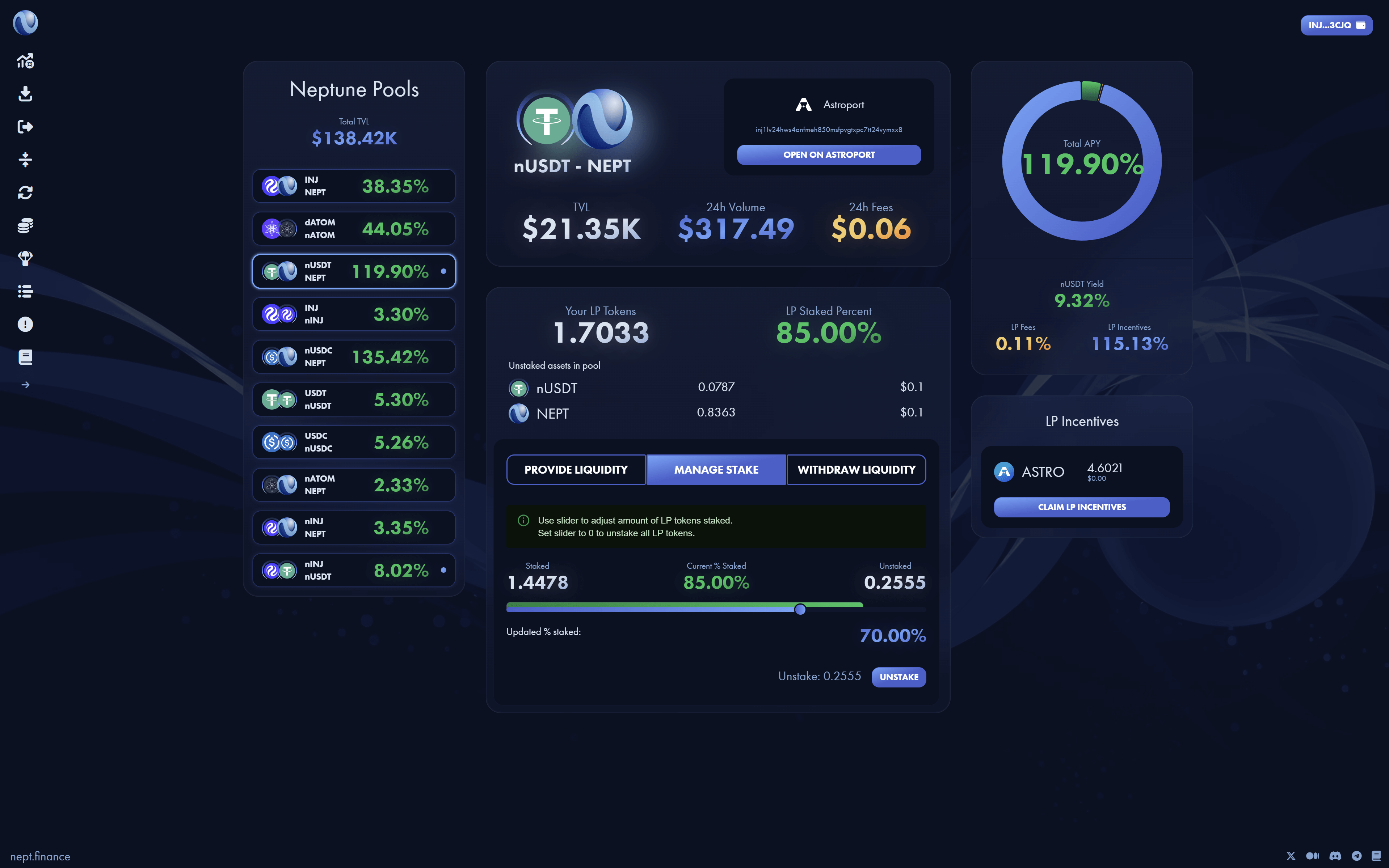 Neptune Pool Page